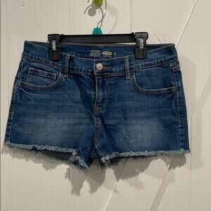 Old Navy Women’s Denim Blue Jean Shorts Size 2 Frayed Hem Casual